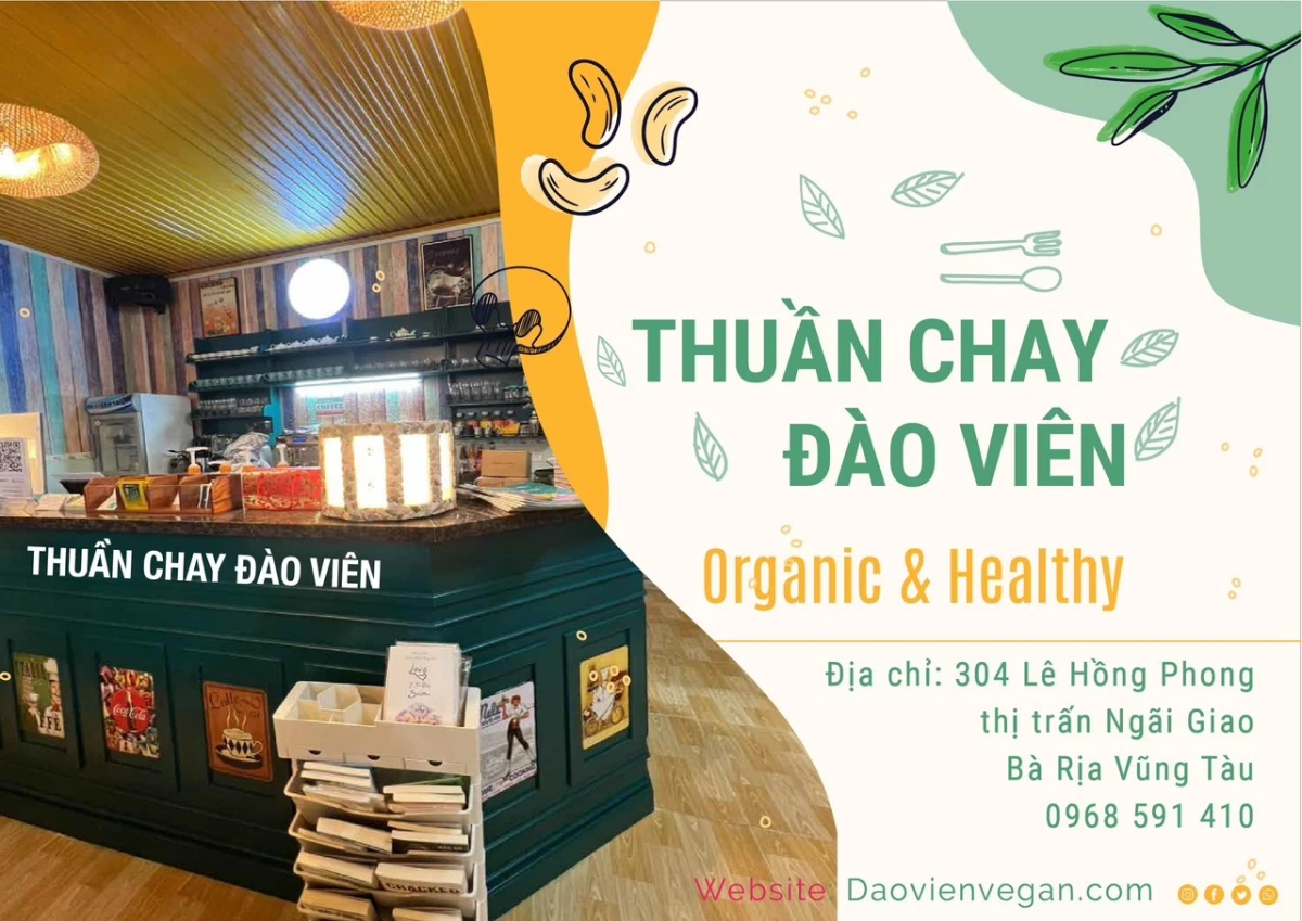 Món chay truyền thống: Bún riêu chay, phở chay, bánh xèo chay.