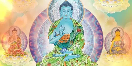 Thế giới của đức Phật Dược Sư cũng được gọi là “thế giới Cực Lạc” vì các cá nhân và đoàn thể tại đây luôn sống trong sự an lành và siêng làm việc thiện ích, dưới sự hướng dẫn của Phật và Bồ-tát.