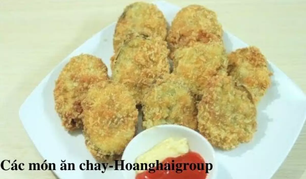 Món ăn chay - Cà tím lăn bột chiên xù