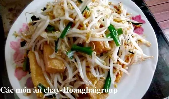 Món chay Giá xào đậu hũ