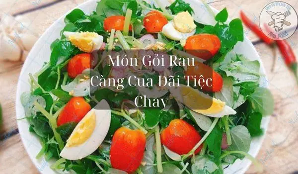 Gỏi Rau càng cua đậu phộng chay