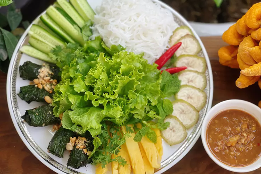 Bò cuốn lá lốt chay