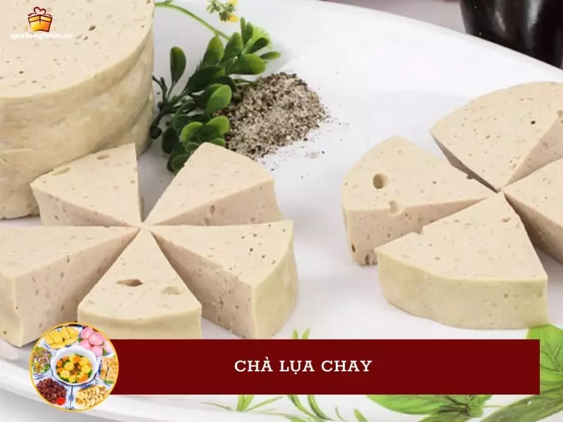 Chả lụa chay trên mâm cúng chay ngày Tết