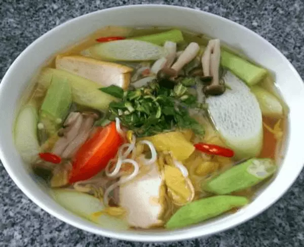 canh thập cẩm chay