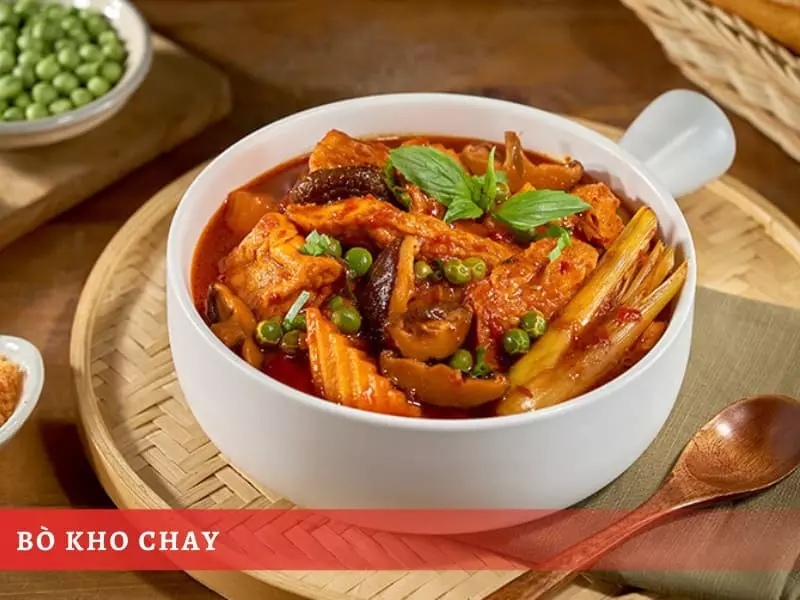 Bò kho chay ngày Tết cúng trện mâm cỗ cúng Phật