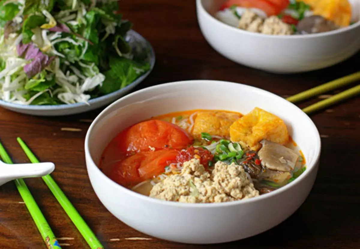 Bún riêu chay thơm ngon, hấp dẫn