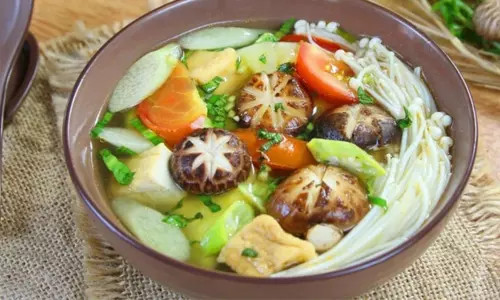 Canh chay rau củ