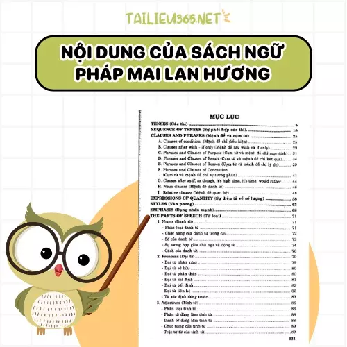 Nội dung của sách ngữ pháp Mai Lan Hương