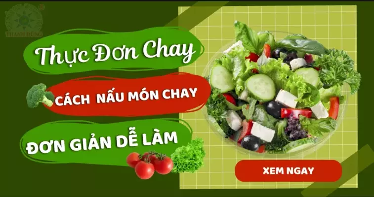 Banner Thực đơn chay cách làm món chay đơn giản dễ làm