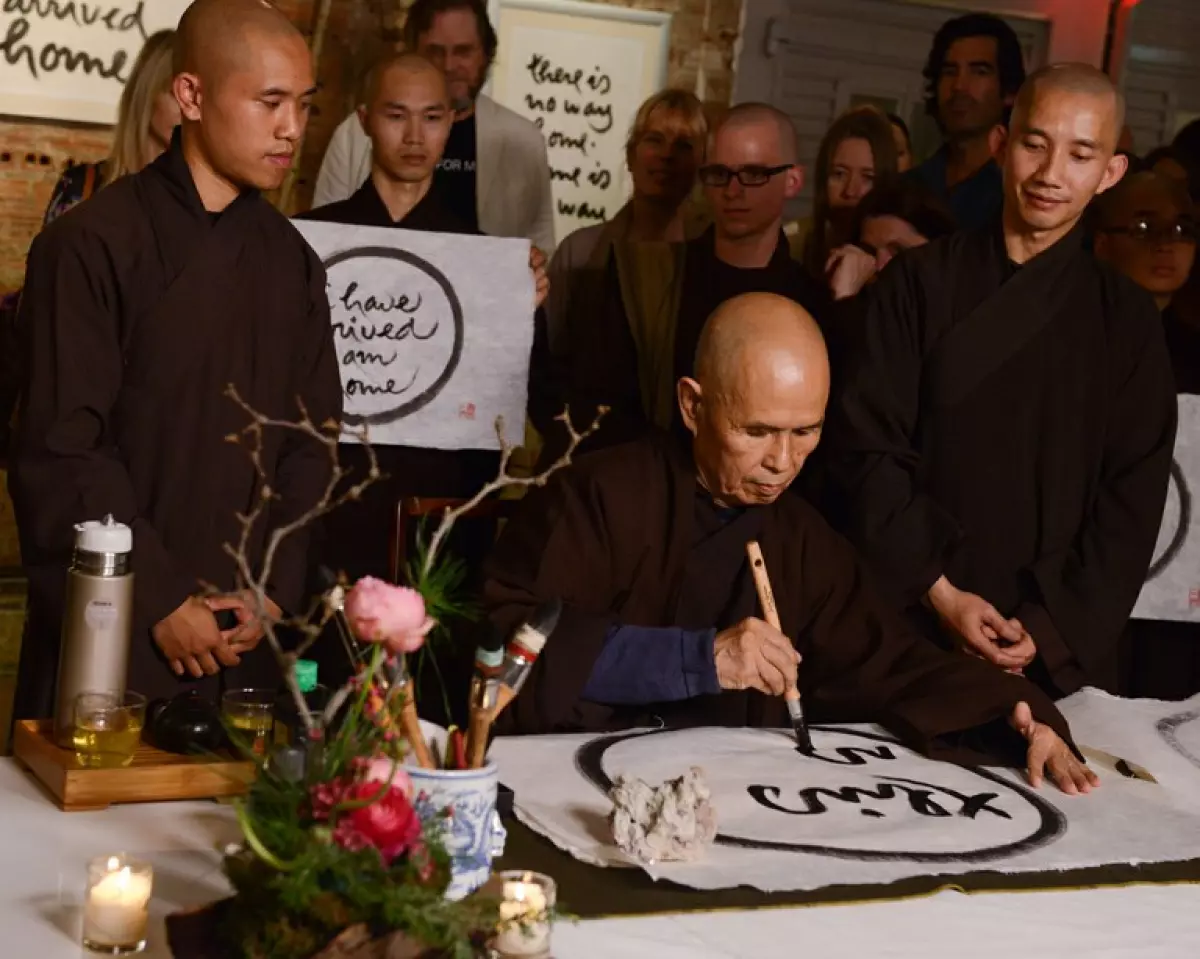 Thich Nhat Hanh calligraphy exhibit at ABC Home -New York