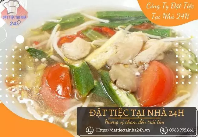 Canh chua nấu với nấm