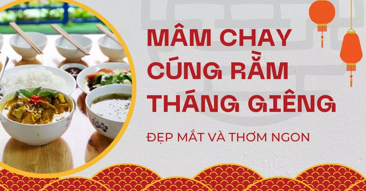 Mâm cúng chay rằm tháng giêng