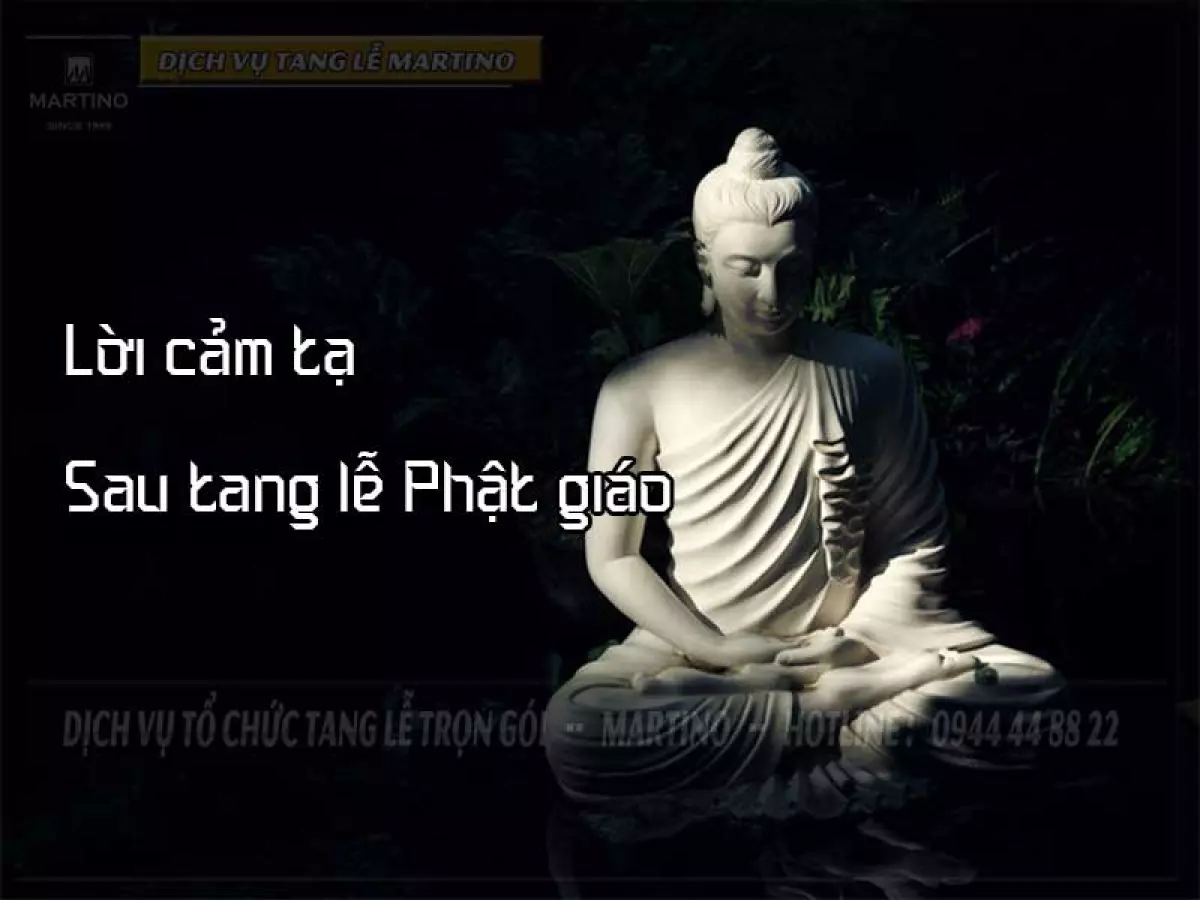 Lời cảm tạ sau tang lễ Phật giáo