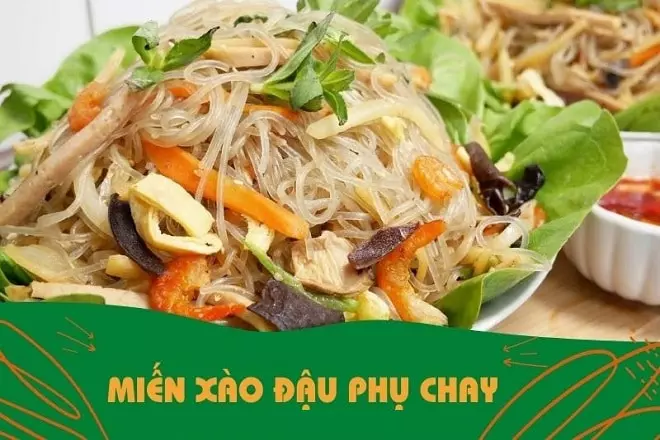 Bún xào đậu hũ chay