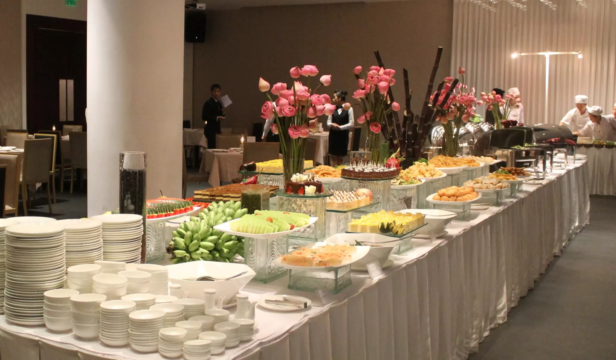 Buffet chay tại nhà hàng tiệc cưới Claris Palace