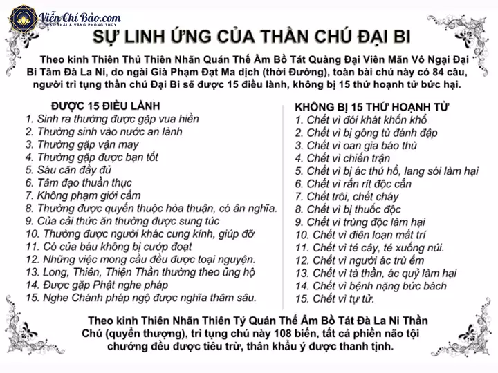 ý nghĩa Chú Đại Bi và lợi lạc khi trì tụng