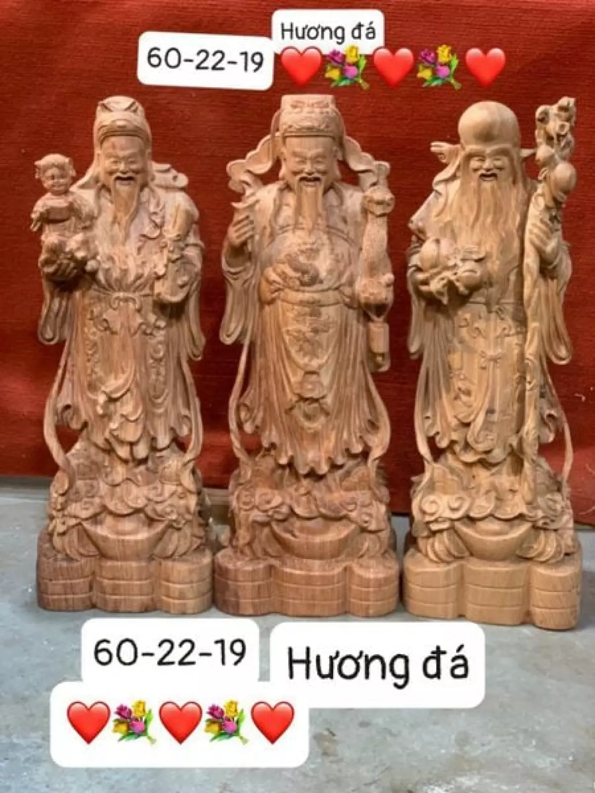 Tượng Tam đa cao 60 - hương đá