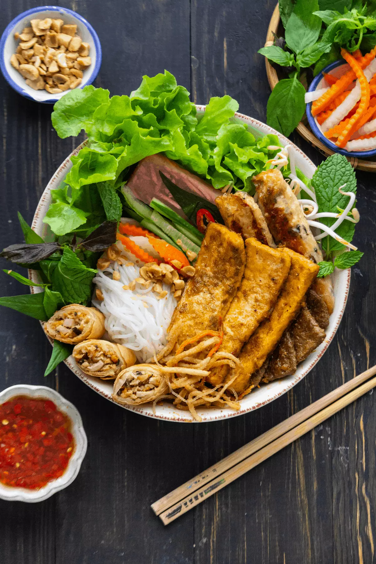 Bun Chay in a bowl.