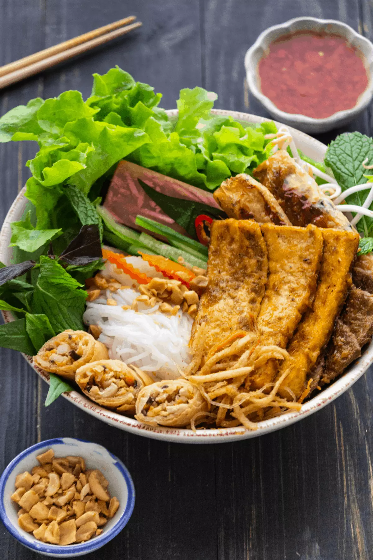 Bun Chay in a bowl.