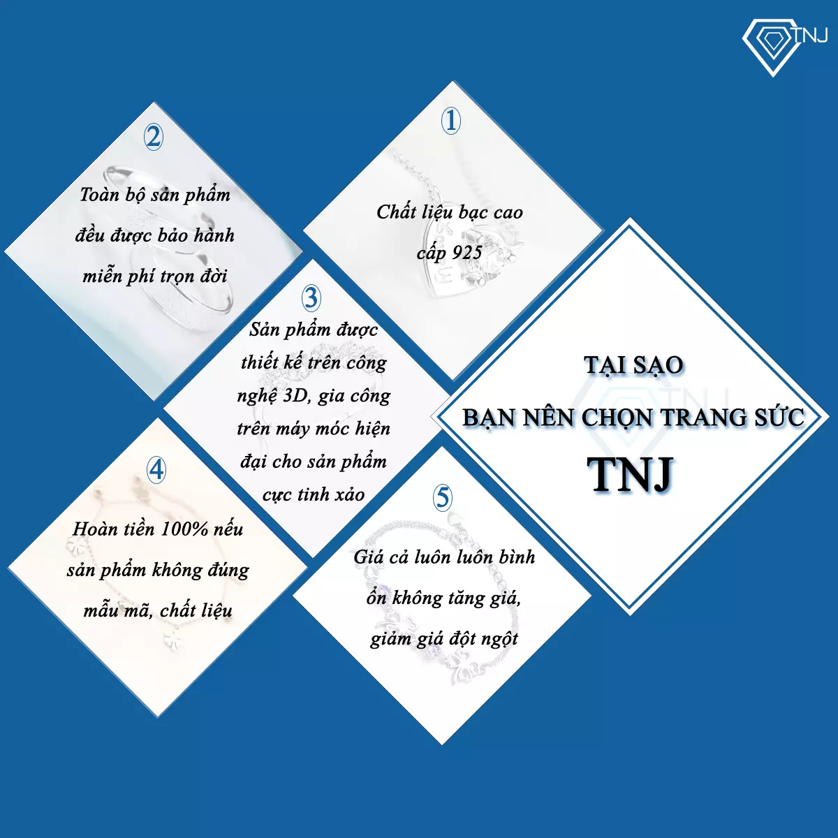 Tại sao nên mua nhẫn đôi bạc trang sức tnj