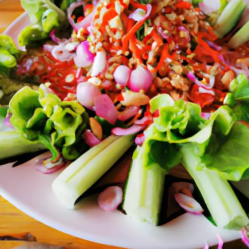 Salad nui chay với nhiều loại rau củ tươi ngon