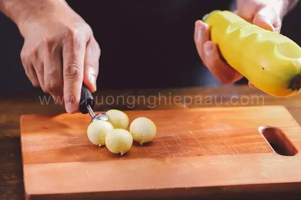 Tạo hình bí như hình hoặc cắt nhỏ