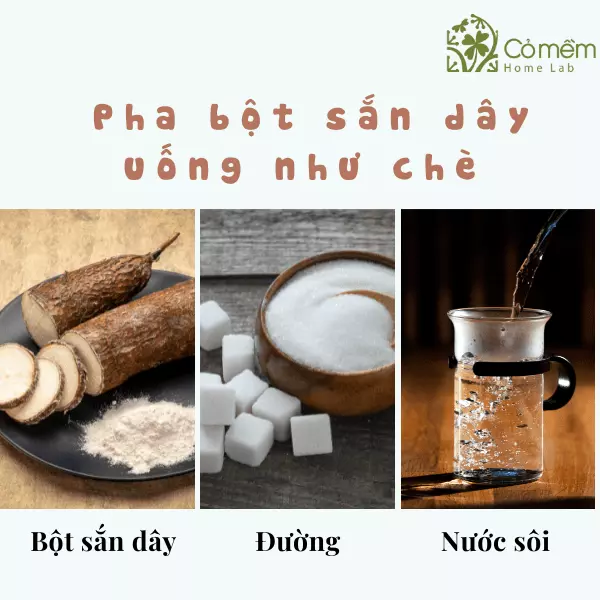 cách pha bột sắn dây uống đẹp da