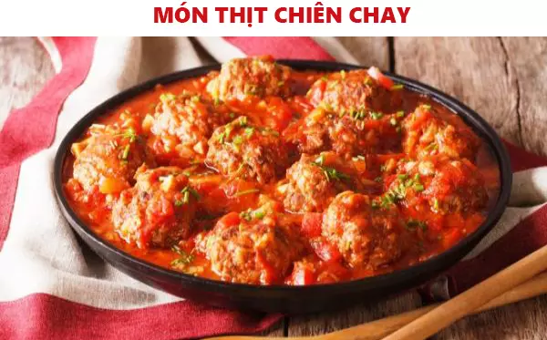 Cách làm món thịt chiên chay sốt cà chua