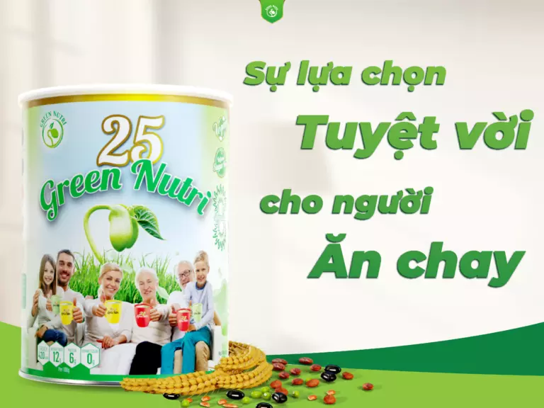 Sữa hạt ngũ cốc Green Nutri cung cấp đủ dưỡng chất cho người ăn chay.