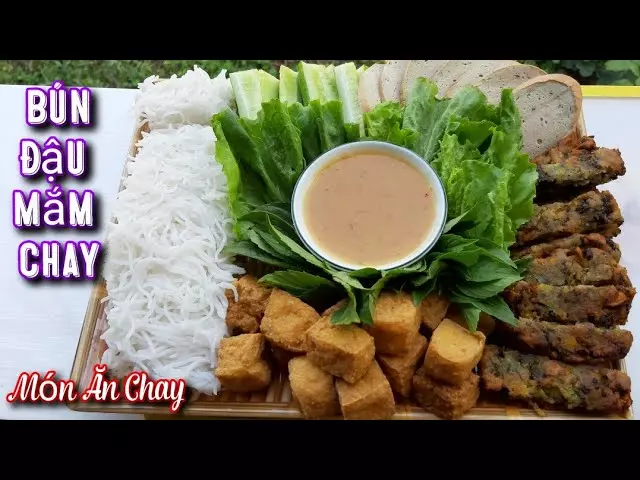 Công thức làm món bún đậu mắm tôm chay ngon bá đạo!