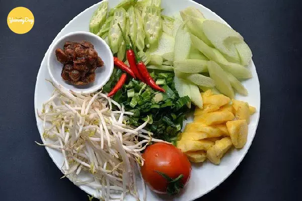 Nguyên liệu nấu canh chua chay