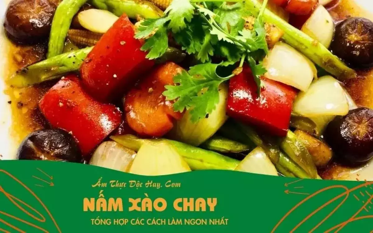 xào đều tay các loại rau củ chay bổ dưỡng