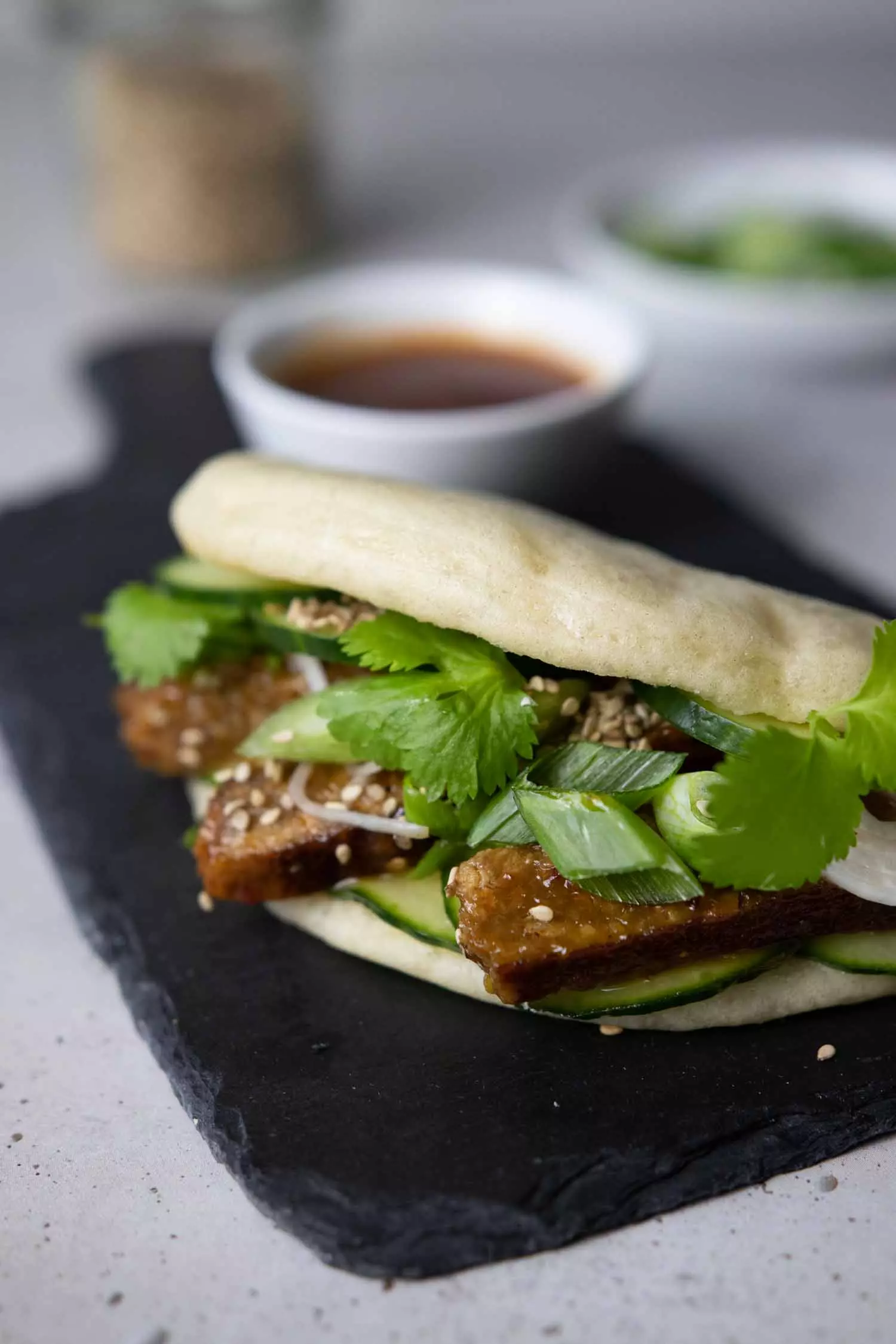 Bao Burger vegan gefüllt mit Seitan