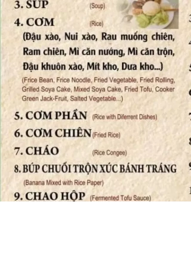   [Share] Quán Chay Bồ Đề Menu - Hương vị ẩm thực chay tinh tế và phong phú tại Hà Nội