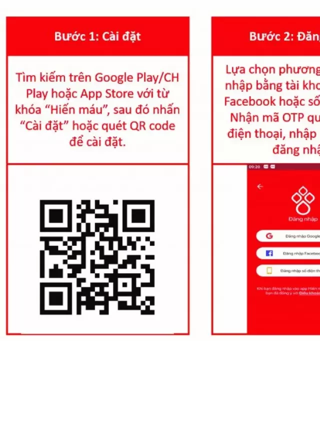   Hướng dẫn cài đặt và sử dụng ứng dụng di động Hiến máu: Trải nghiệm thú vị và tiện ích