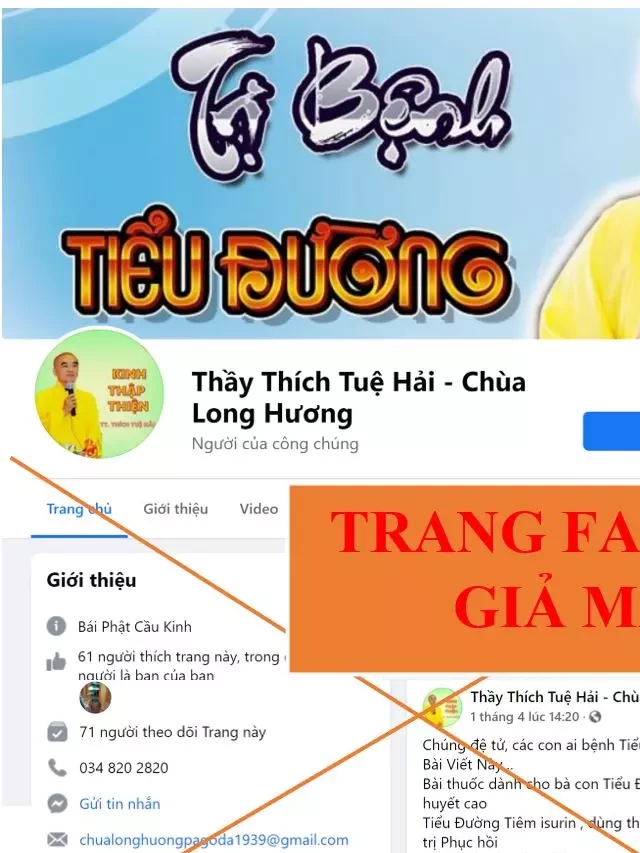   Cảnh báo giả mạo TT. Thích Tuệ Hải trên cộng đồng mạng Facebook &amp; Youtube