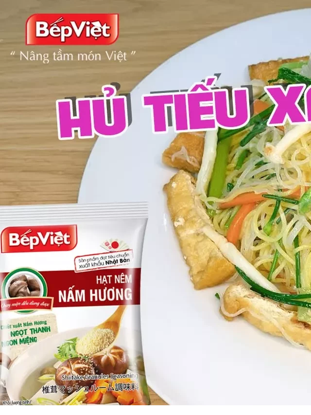   Hủ tiếu xào nấm chay đậm đà thơm ngon