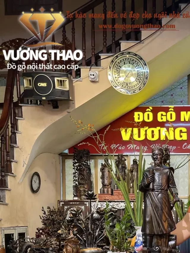   Tượng Trần Quốc Tuấn gỗ Mun hoa - Sự kết hợp hoàn hảo giữa nghệ thuật và phong thủy