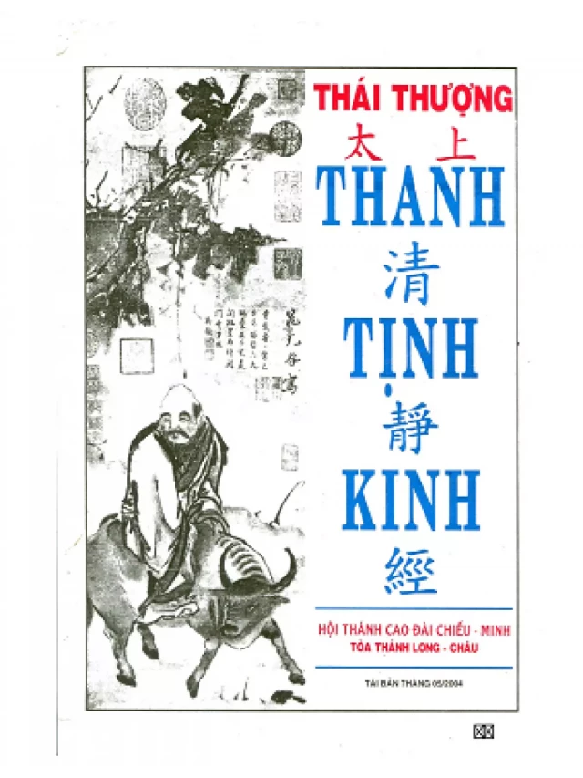   Thái Thượng Thanh Tịnh Kinh - Thái Thượng Lão Quân